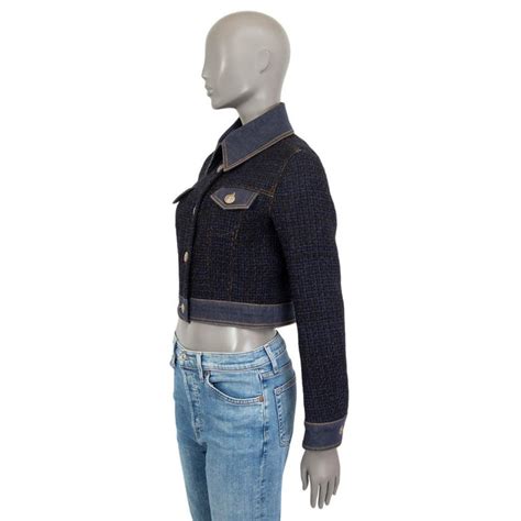 chanel denim tweed jacket